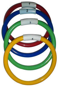 Swimming: Ace Dive Rings Assorted Colours 4pc