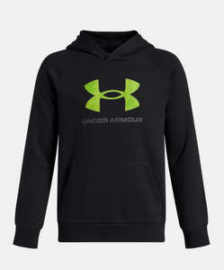UA Boys Hoodie Rival Fleece Big Logo (002)