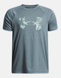 UA Boys Tee Tech Hybrid Print SS (587)