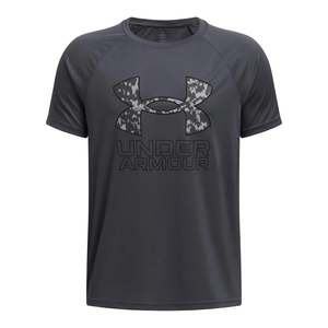 UA Boys Tee Tech Hybrid Print SS (025)