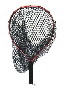 Fishing Nets: WS Fishing Net C&R Rubber Black