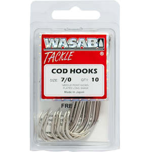 Fishing Saltwater: Wasabi Cod Hook 7/0 Pack