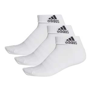 Adidas Adult Socks 3Pkt Ankle White