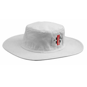 Gray Nicolls: GN Cricket Sun Hat White-Green Brim