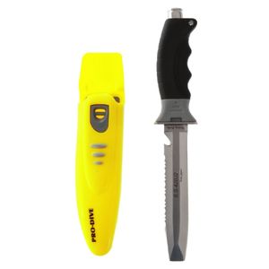 Diving Knives: Pro-Dive Knife Buddy Chisel Yellow