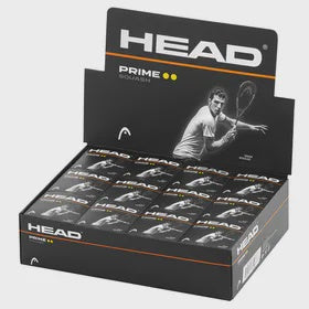 Head Squash Ball Double Yellow Dot (Box of12)