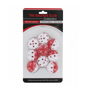 TGC Golf Practice Ball 9pk Red/Wht