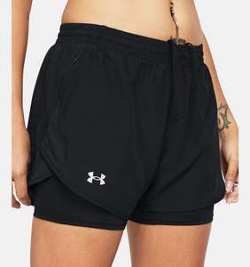 Clothing: UA Womens Fly By 2 in 1 Shorts (001)