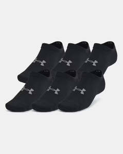 Clothing: UA Unisex Socks Essential 6 Pack No Show (001)