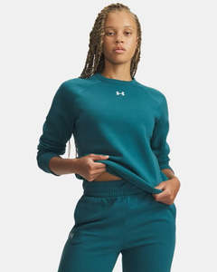 Clothing: UA Womens Top Rival Fleece Crew (338)
