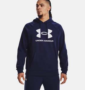 UA Mens Hoodie Rival Fleece Logo (410)