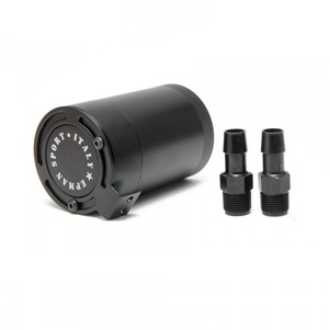 Catch Tanks: 60ML COMPACT BAFFLED CATCH CAN - BLACK - BC Direct