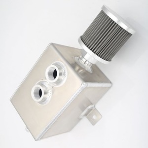 Catch Tanks: 2L SQUARE BAFFLED CATCH CAN WITH BREATHER FILTER - BC Direct