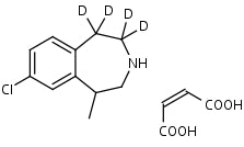 Lorcaserin-d<sub>4</sub> Maleate | CAS Number: 616202-92-7 (unlabelled free base)