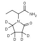 Levetiracetam-d<sub>6</sub> | CAS Number: 102767-28-2 (unlabelled)