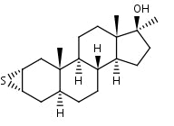 M: 2α,3α-Epithio-17α-methyl-5α-androstan-17β-ol | CAS Number: 4267-80-5