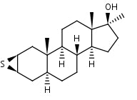 M: 2β,3β-Epithio-17α-methyl-5α-androstan-17β-ol | CAS Number: 7676-16-6