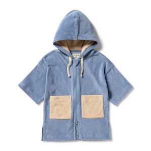 Boys: Wilson & Frenchy - Organic Terry Hooded Towel - Dusty Blue