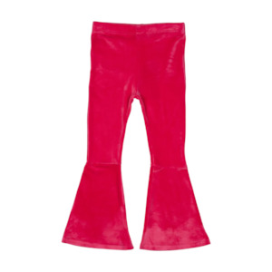 Rock Your Baby Rock Your Kid: Rock Your Kid - PINK VELVET FLARED TIGHTS - Pink