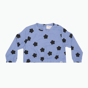 Girls Winter Sale 2 Get 30 Off: The Girl Club - Daisy Muslin Longsleeve Top - Powder Blue