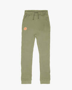 Girls Winter Sale 2 Get 30 Off: GRLFRND - Olive Green Rib Cotton Lounge Pants - Olive Green