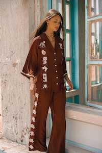 Palm Collective: Palm Collective - Romi Pants - Brown