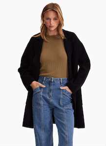 Staple The Label: STAPLE THE LABEL - MARLOWE COATIGAN - BLACK