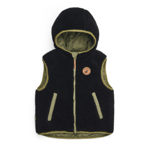 Crywolf - REVERSIBLE YETI VEST - Fern/Black