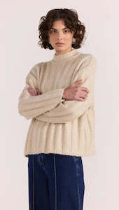 STAPLE THE LABEL - MACY COZY RIB JUMPER - OAT MARLE