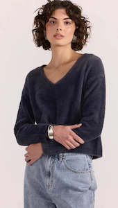 STAPLE THE LABEL - EMBER FLUFFY KNIT JUMPER - SLATE