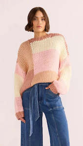 MINK PINK - Marcella Colour Block Sweater - Blush