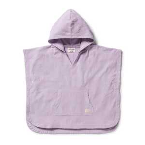 Wilson & Frenchy - Organic Terry Hooded Poncho - Lavender Shells - Purple