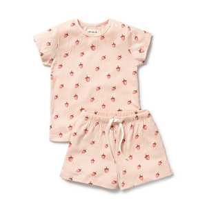Wilson & Frenchy - Organic Short Sleeved Pyjamas - Strawberry Kisses