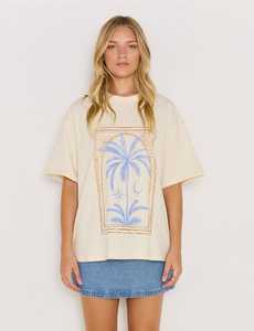 MINK PINK - SIRENA OVERSIZE TEE - CREAM