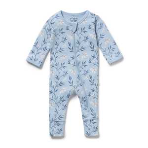 Wilson & Frenchy - Organic Zipsuit with Feet - Bunny Whistle