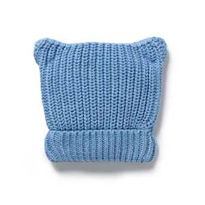 Wilson & Frenchy - Organic Knitted Bear Hat - Frosted Blue