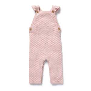 Wilson & Frenchy - Organic Knitted Bubble Ruffle Overall - Marshmellow