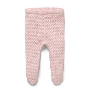 Wilson & Frenchy - Organic Knitted Bauble Legging with Feet - Marshmellow