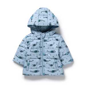Kids Baby Wear Brands: Wilson & Frenchy - Puffer Jacket - Woolly Whales