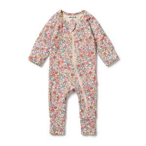 Wilson & Frenchy - Organic Zipsuit with Feet - Summer Bloom
