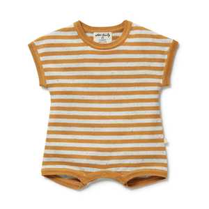 Wilson & Frenchy - Organic Knitted Growsuit - Golden Wave Stripe