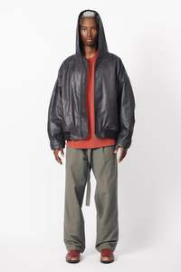 Outerwear: BOMBER HOOD - DARK STONE