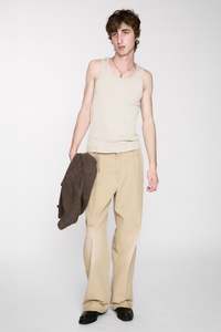 Pleated Work Pant - Sand