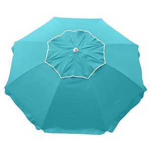 Beachcomber Umbrella 210cm (7ft) - Solid ROYAL Canopy, Stylish Twist Anchor