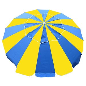 Carnivale 240cm Beach Umbrella - Blue & Yellow