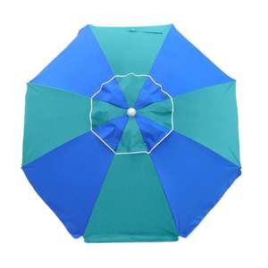 Beach Umbrellas: FIESTA - Royal/Turquoise Panel 185cm beach umbrella