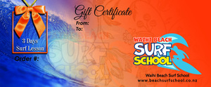 3 Days Surfing Course Gift Voucher - Waihi Beach Surf School