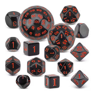 Acrylic Dice: Hades Bounty - 15 Piece Dice Set