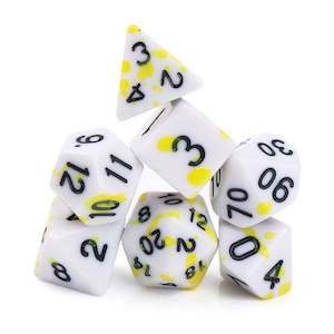 Bioworks - 7 Piece Polyhedral Dice Set + Dice Bag