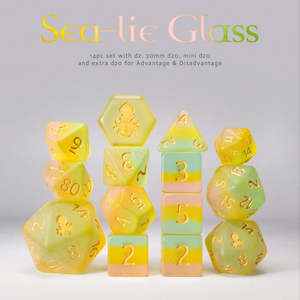 Resin Dice: Sea-lie Glass 14pc Dice Set by Kraken Dice